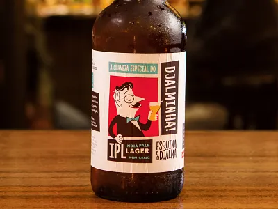 Esquina do Djalma IPL Beer Label bar beer beer label beer label design bottle brazil fun identity mcm midcentury modern packaging