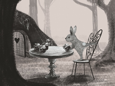 Bunny Dusty artwork bookillustration bunny children book illustration design digitalart forest illustration illustrator kids illustration picturebook sketch