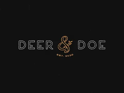 Deer & Doe Vintage Typography brand identity branding deer design distressed doe font grain texture illustrator logo retro retro font typography vector vintage vintage design vintage font vintage logo vintage type vintage typography