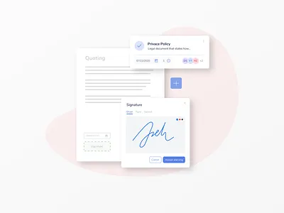 eSignature solution clean dailyui design dribbble interface minimalism mobile muzli product product design signature signature typeface ui ui design uidesign uiux ux web website