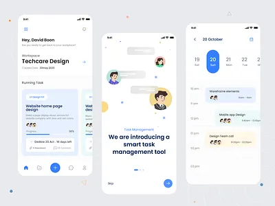 Task Management Mobile App app design illustration interface task management trending ui ux