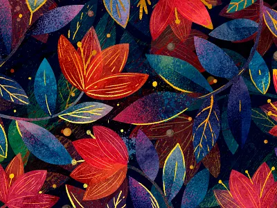 Flower art botanical design flower illustration illustrator pattern print textile watercolor