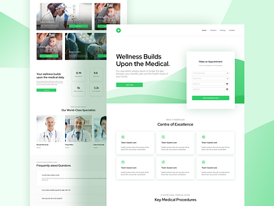 Medical landing page app design design doctor hospital inspiration interaction interface landing landing page landing page design medical design technology ui ui design user interface ux uxdesign web webdesign website