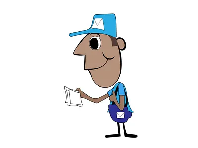 Postal Worker Character cartoon design illustration illustration art illustrator postal service sketch vector