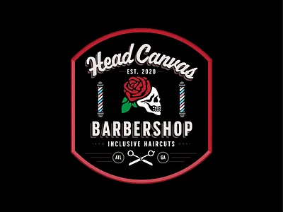 Head Canvas Barbershop atlanta barbershop brand design brand identity branding canvas design georgia head lgbt logo trans vector