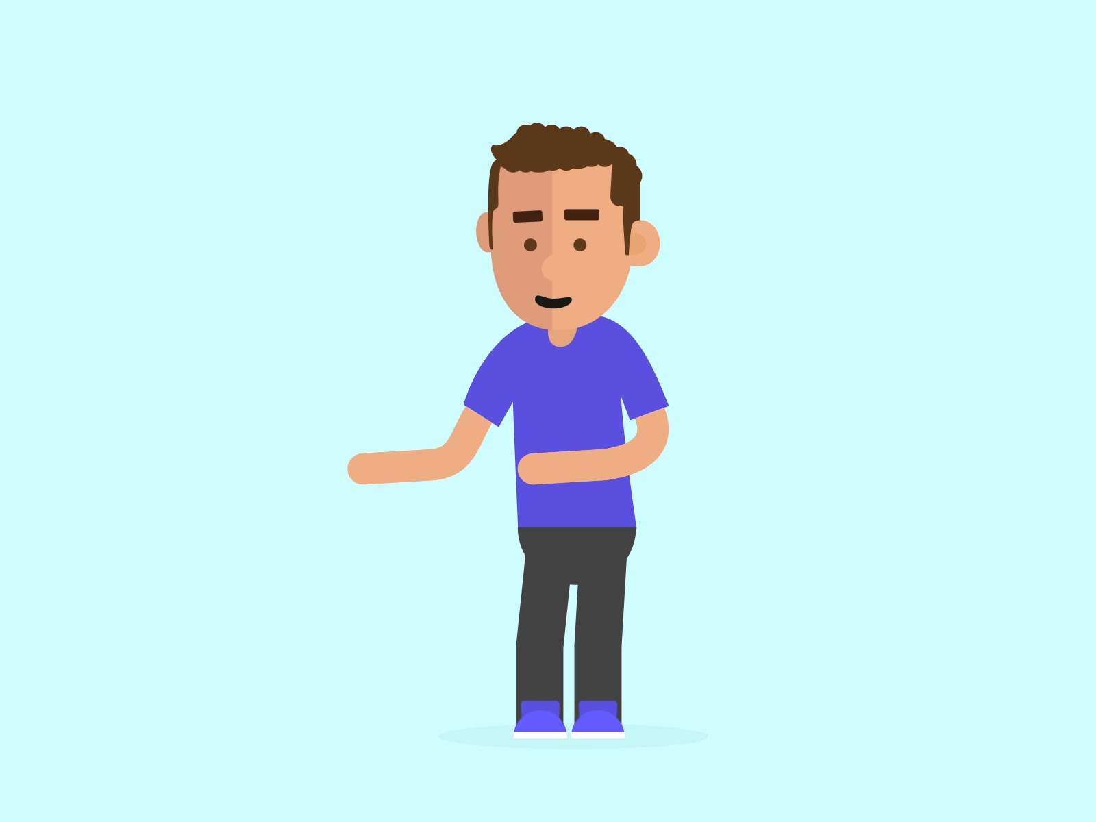 Happy Dance animation flat gif illustration