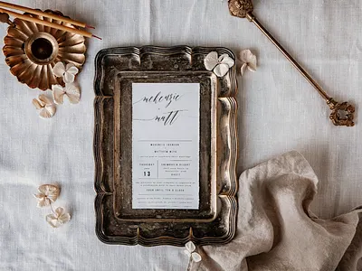 Rustic Modern Wedding Invitation branding design elegant graphicdesign illustration material print rustic typography design wedding invitation