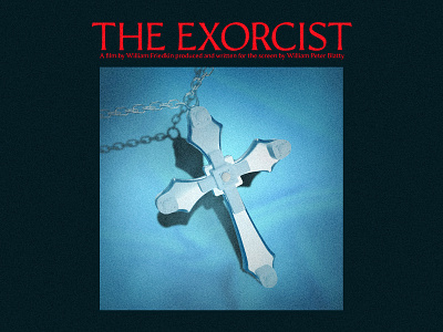 the spooky spook 3d exorcist horror horror movie illustration movie poster poster render typography