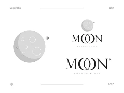 Logofolio 002 - Moon Buenos Aires © branding design flat graphic design icon illustrator logo minimal typography vector