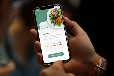 Food delivery app app apple branding button delivery design figma food food illustration iphone mobile design mobile ui navigation photoshop salad ui