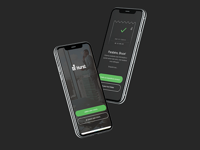Hurst login and success page app interface login login screen success successful page ui