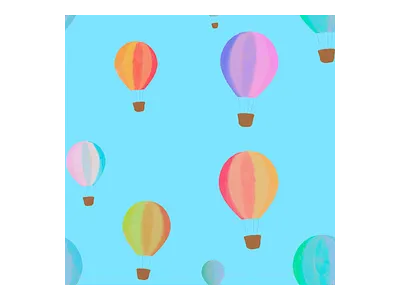 Hot Air Balloons - Seamless art background design digital digitalart drawing hot air ballon hot air balloons illustration pattern repeating seamless surface art surface artist wallpaper