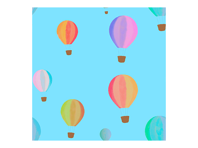 Hot Air Balloons - Seamless art background design digital digitalart drawing hot air ballon hot air balloons illustration pattern repeating seamless surface art surface artist wallpaper