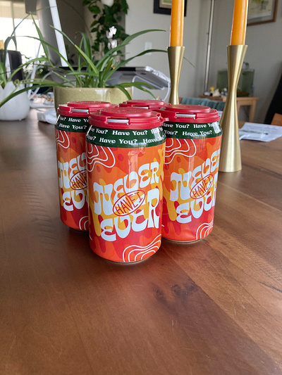Never Have I Ever Blonde Ale beer beer branding beer can beer label design graphic design handlettering illustration