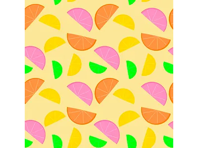 Fruity - Seamless art background citrus design digital digitalart drawing grapefruit illustration lemon lime orange pattern seamless slices surface art wallpaper
