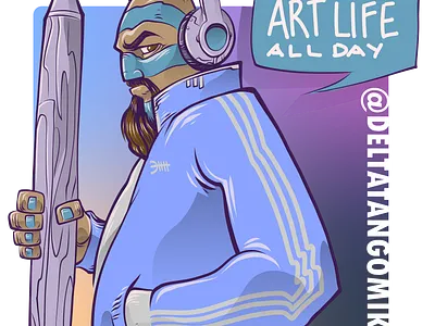 Art Life All Day adobe art deltatangomike digital drawdaily drawing illustration vector