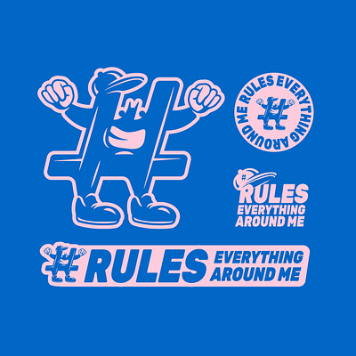 Hashtag Rules Everything Around Me lockups design hashtags illustration lockups logo logo system mock up typography