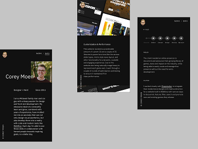 Portfolio Screens bio branding case studies interaction design portfolio portfolio site project ui design uiux ux web design webflow