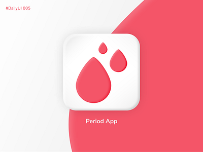 DailyUI - App Icon 005 app app design app icon app icons application dailyui design figma icon icon design icons mobile period ui uiux ux white