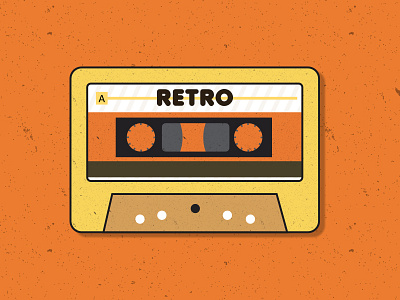 RETRO cassette illustration adobe illustrator cassette design graphic art illustration music retro retro design vector