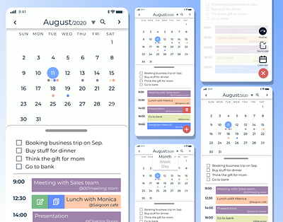 Calender App app calender calender app design figma plan reminder reminder app todo ui uidesign