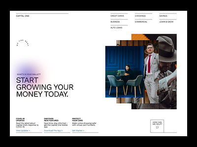 What's In Your Wallet? design financial fintech grid layout typography ui