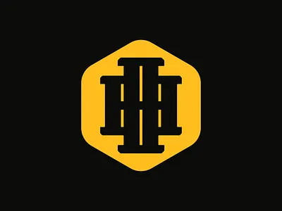 Double H Logo badge badge logo branding design icon design lettering logo logo design type