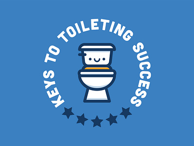 Toileting Success badge badge badge design branding illustration logo