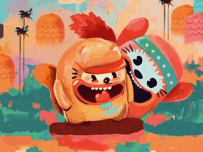 The kidsun brothers art art direction child concept art games kids videogames