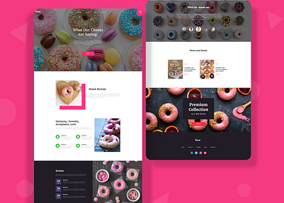 Donut online deliver service illustration landing page landing page design landing page ui ui ui ux ui ux design user inteface web design website