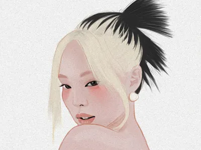 Jennie (How You Like That) blackpink digitalart face fanart fanart illustrator portrait illustration photoshop portait portrait art portrait illustration
