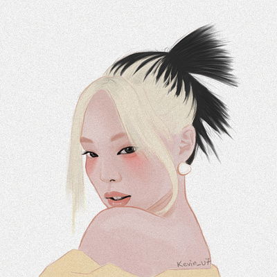 Jennie (How You Like That) blackpink digitalart face fanart fanart illustrator portrait illustration photoshop portait portrait art portrait illustration