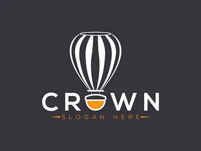 Hot Air Balloon Logo Design brand identity branding design flat illustrator logo logo design logodesign minimal vector