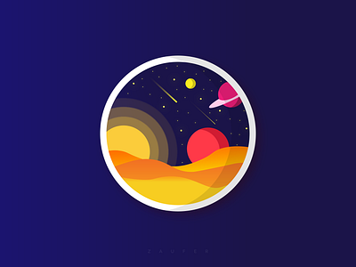 Galaxy Unexplored! adobe illustrator animation branding design flat icon illustration illustrator logo minimal ui ux vector web