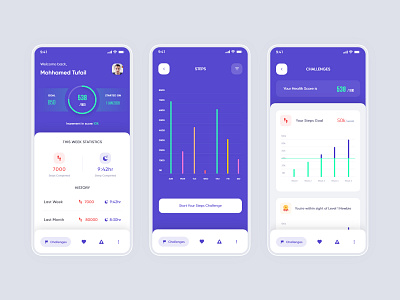 Kotak Health Insurance App Design clean flat goal health health app insurance insurance app kotak minimal minimalist steps