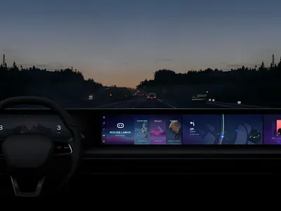 car hmi design flat icon ui