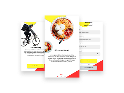 FoodieBASKET2 application colors design eatery font graphic typography uiux