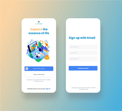 Daily ui 01 Sign up app app design application design icon illustration logo minimal mobile ui uidesign ux uxui