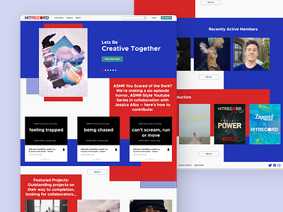 HitRecord Web Design 3.0 design landing page ui web 3.0 web design webdesign website