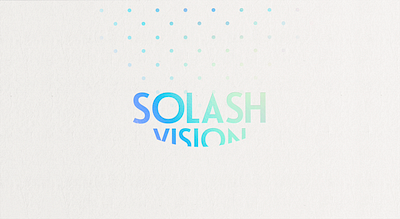 SOLASH VISION balance brand brand identity branding holographic light logo minimal typography