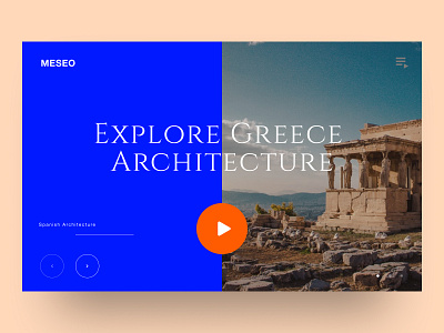 Meseo architecture design minimal photography type typography ui unsplash ux web website