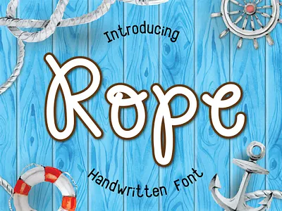Rope Handwritten Font branding cute font friendly handcraft handmade handwritten lettering logo type
