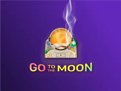 Cryptochannel logo astronaut branding dark design illustration logo logo design logodesign logotype logotype design moon space vector