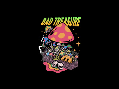 BAD TREASURE TSHIRT DESIGN apparel artwork artworkforsale clothing brand clothing design commission design design graphic illustration merch design merchandise tshirt design