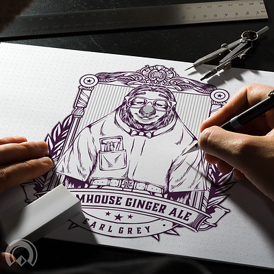 Ginger ale brand branding design designs esports flame games illustration logo skull