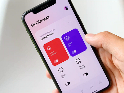Smart Home♻️ ac animation app clean ui dimest motion mp4 smarthome ui ux video