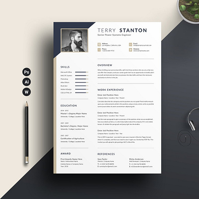 Resume/CV Word clean resume creative resume curriculum vitae cv template download download mockup free modern modern resume professional resume resume cv resume template template word