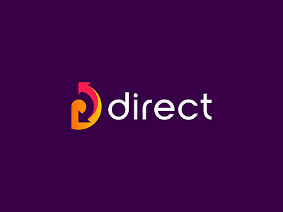 Direct logo adobe adobe illustrator arrow logo arrows design letter d logo logo minimalist orange logo vector