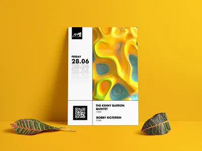 One Day Headliner - Leopolis Jazz Fest 3d branding design cinema 4d communication design design festival poster graphic design identity jazz jazz festival minimalistic poster redshift3d stylish