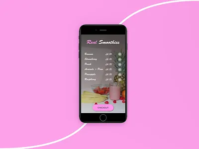 #DailyUI Day 43 - Food / Drink Menu 043 43 dailyui dailyuichallenge design drink drink menu drinks drinks menu food food and drink menu mobile ui smoothie smoothies ui